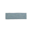 Glossy sky blue ceramic wall tile with handcrafted Spanish artisan character