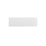 Glossy soft white ceramic wall tile with handcrafted Spanish artisan detailing