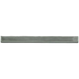 Glossy stone ceramic bullnose trim tile with handcrafted Spanish artisan detailing