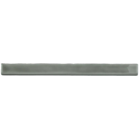 Glossy stone ceramic bullnose trim tile with handcrafted Spanish artisan detailing