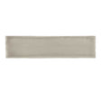 Glossy taupe ceramic subway tile with handcrafted Spanish artisan detailing