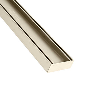 Lauxes Grates anodized aluminum Brushed Nickel linear shower drain for tile insert