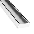 Lauxes Grates anodized aluminum Silver linear shower drain for tile insert extra deep 1 3/8"