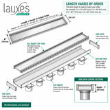 Lauxes Linear Shower Drain Technical Specifications 1 Inch Depth