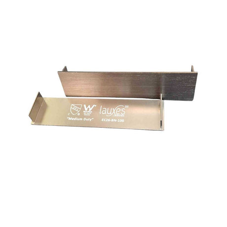 Lauxes Grates Custom Linear Drain End Caps Brushed Nickel