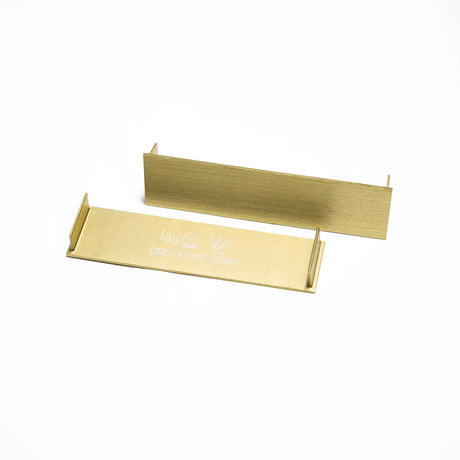 Lauxes Grates Custom Linear Drain End Caps Matte Gold