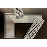 Lauxes Grates 90 degree joiners - on a wooden floor