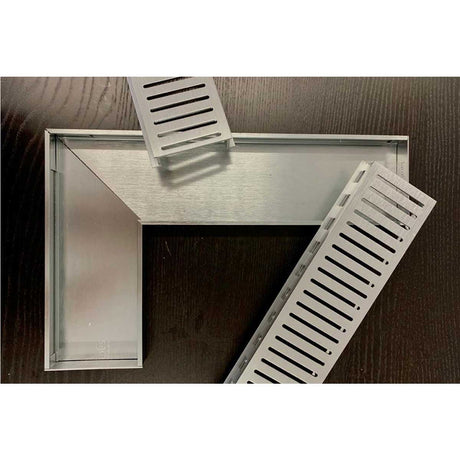 Lauxes Grates 90 degree joiners - on a wooden floor