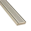 Lauxes Grates Custom Linear Shower Drain NeXT Generation - Brushed Nickel