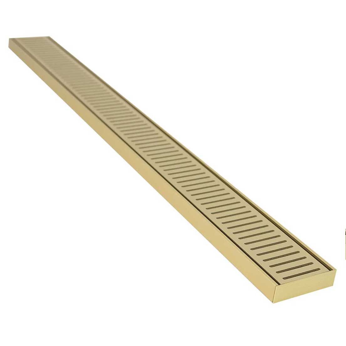 Lauxes Grates Custom Linear Shower Drain NeXT Generation - Matte Gold