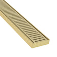 Lauxes Grates Custom Linear Shower Drain NeXT Generation - Matte Gold