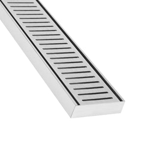 Lauxes Grates Custom Linear shower Drain NeXT Generation - Silk Silver
