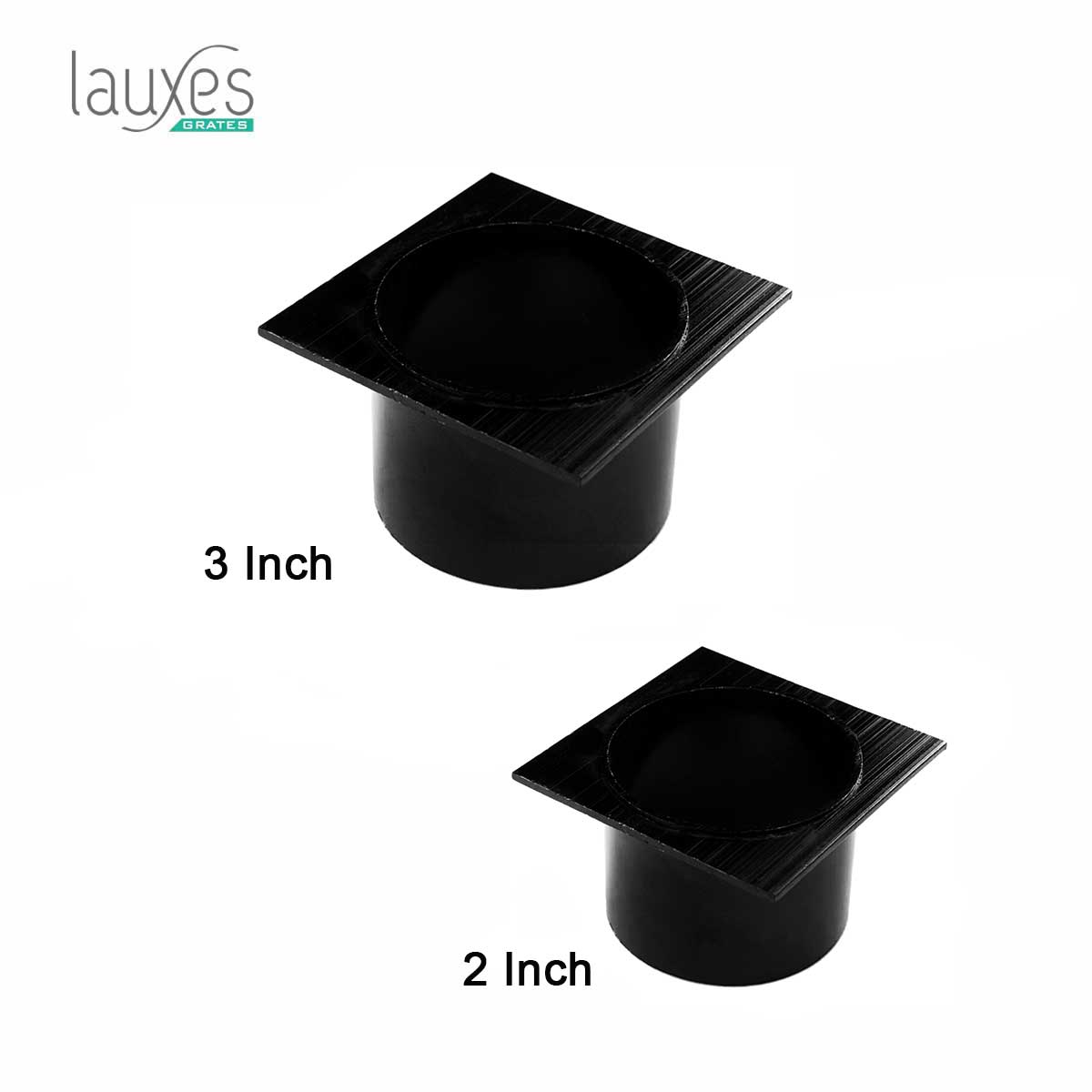 Lauxes Grates Custom Linear Shower Drain - Pop Waste Outlets In Matte Black 2 and 3 inch