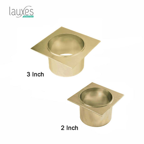 Lauxes Grates Custom Linear Shower Drain - Pop Waste Outlets In Matte Gold 2 and 3 inch