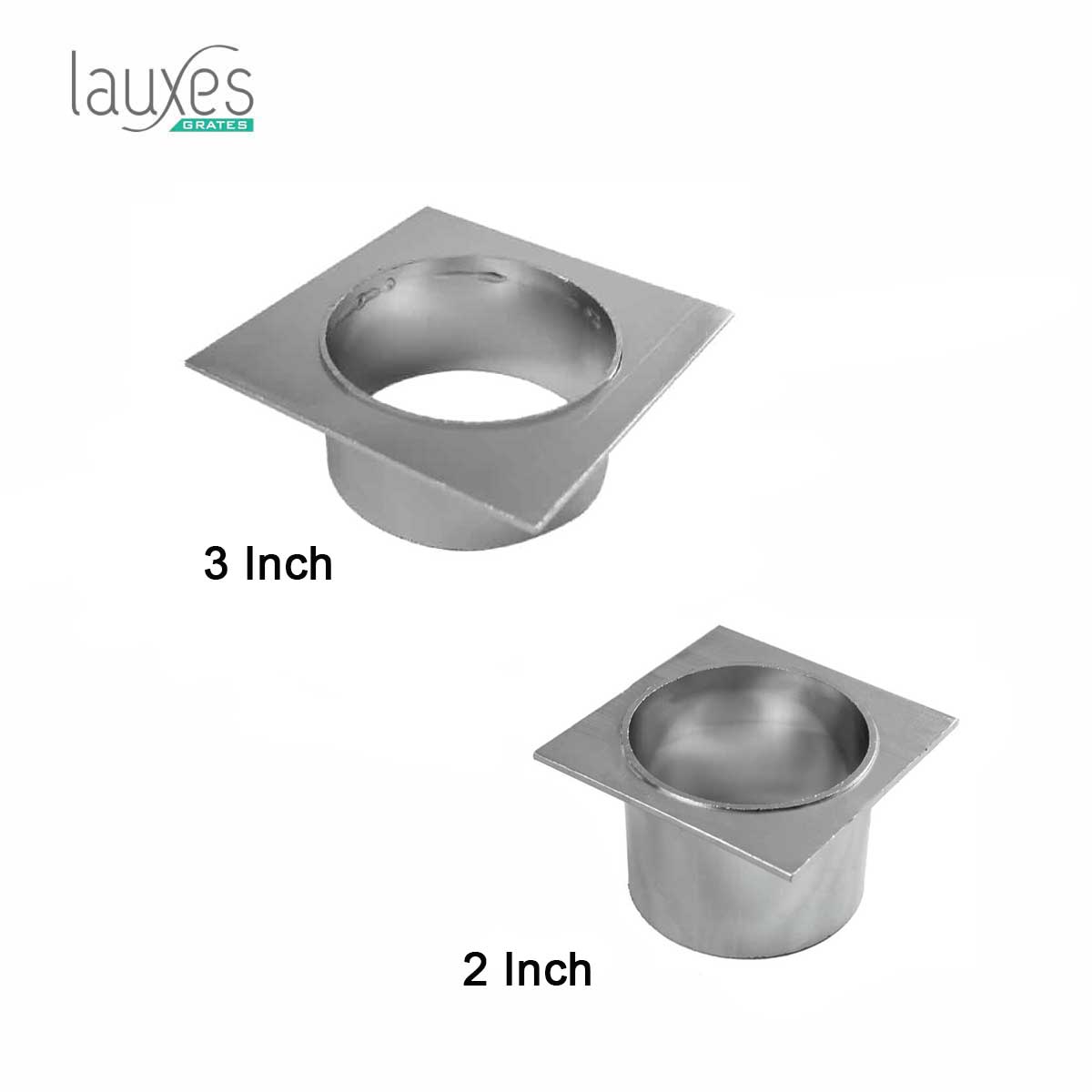 Lauxes Grates Custom Linear Shower Drain - Pop Waste Outlets In silver 2 and 3 inch