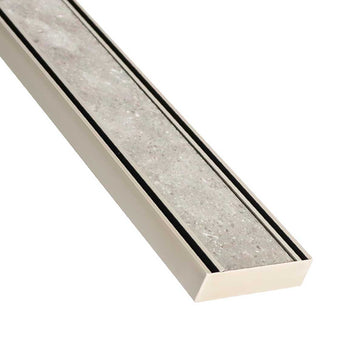 Lauxes Grates Custom Shower Drain Tile Insert - Brushed Nickel 