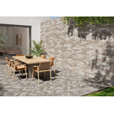 Backyard floor installation with South Loop porcelain brick tile