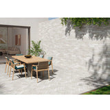 Exterior patio installation using Windy City porcelain brick tile