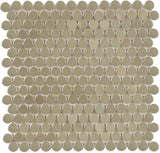 Mosaics Metal Tile Penny Round Stainless Steel Polished