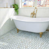 Mini Provenzal Amber matte mosaic floor tile