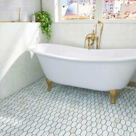 Mini Provenzal Amber matte mosaic floor tile