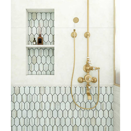 Decorative porcelain mosaic tile for shower and backsplash