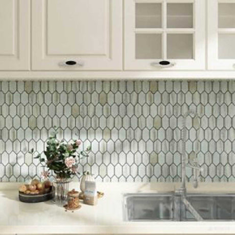 Amber porcelain mosaic tile for shower floors