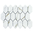 Mini Provenzal Calacatta porcelain mosaic tile 2x4