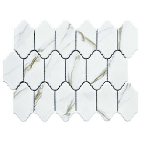 Mini Provenzal Calacatta porcelain mosaic tile 2x4