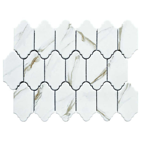 Mini Provenzal Calacatta porcelain mosaic tile 2x4