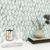Calacatta porcelain mosaic tile for shower floors