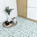 Mini Provenzal Calacatta matte mosaic floor tile