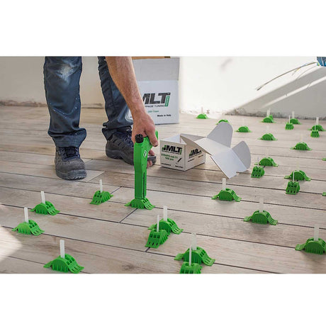 Professional tile alignment system for accurate grout joints and flat tile surfaces