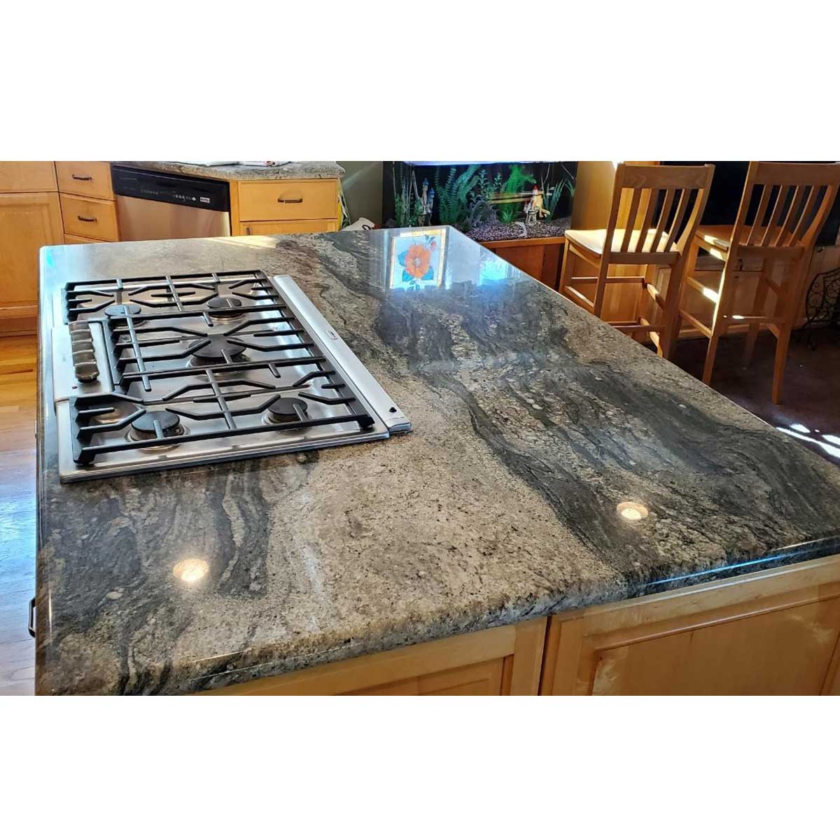 Modern Stone Outshine polishing paste removing light etching from polished marble surfaces