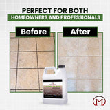 High alkaline cleaner for tile grout and masonry surfaces