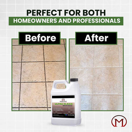 High alkaline cleaner for tile grout and masonry surfaces