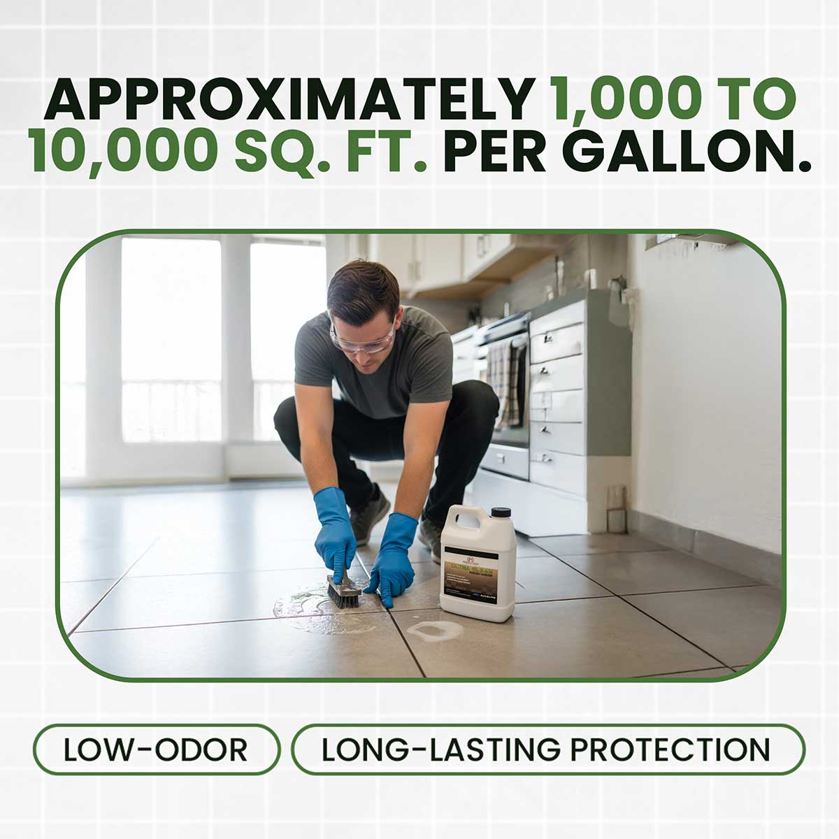Deep cleaning solution for heavily soiled ceramic tile floors