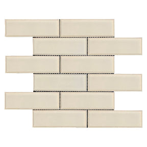 Modern Edge Pearl Blaze Glossy Glass Mosaic Tile