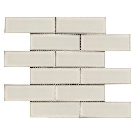 Recycled Glass Interlock Series White Flash