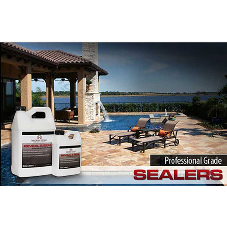 Water based enhancing sealer for slate and travertine