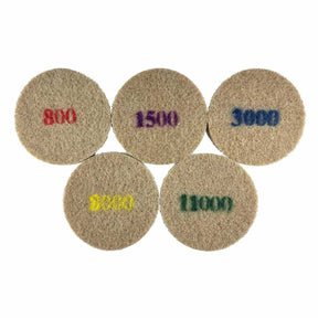 Monkey diamond stone polishing pad kit for countertops walls edge work and natural stone restoration