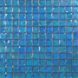 Mosaic Glass Tile Squares - Light Blue