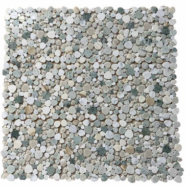 Mosaic Italian Marble and Glass in Pebble look - Beach Sand