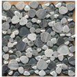 Mosaic Italian Marble and Glass in Pebble look - Deep Gray