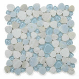 Mosaic Marble and Glass in Pebble look - Sky