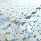 Mosaic Marble and Glass in Pebble look - Sky
