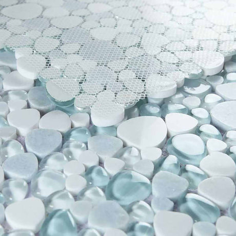 Mosaic Marble and Glass in Pebble look - Ocean