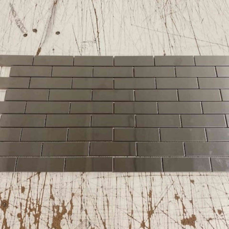 Bologna Stainless Steel Brushed 1 1/4 x 4 mosaic tile