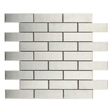 Bologna Stainless Steel Brushed 1 1/4 x 4 Mosaic Tile
