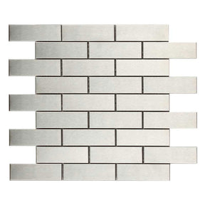 Bologna Stainless Steel Brushed 1 1/4 x 4 Mosaic Tile
